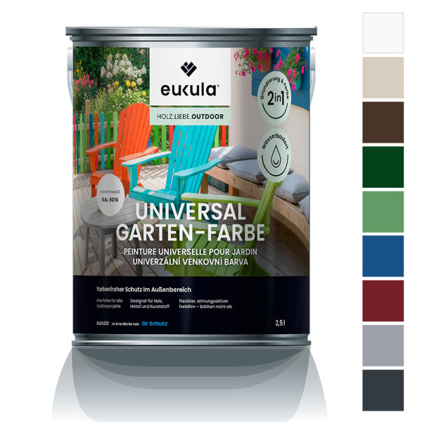 Universal Garten-Farbe 2,5 L Moosgrün RAL 6005