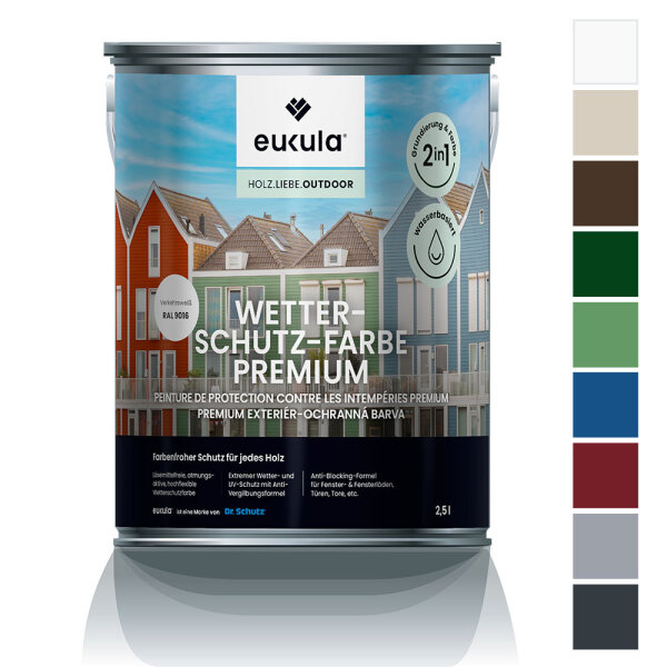 Wetterschutz-Farbe Premium 2,5 L Blassgrün RAL 6021